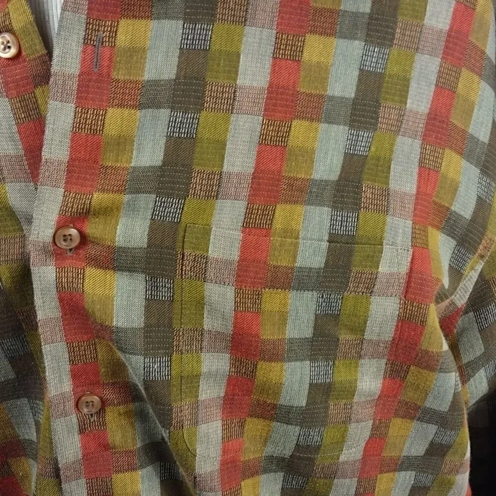 Norm Thompson Fall Color Check Shirt - Picture 2 of 6